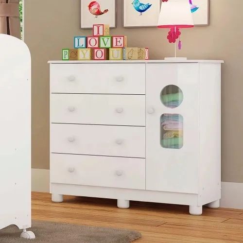 Comoda Infantil Tedy Peroba, 100% MDF  - Foto 2