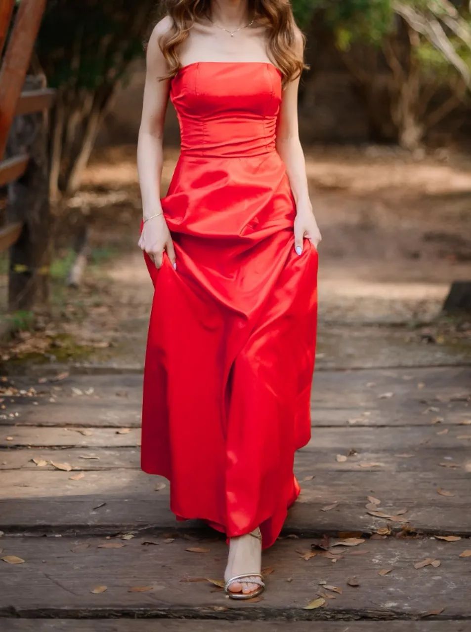 VESTIDO LONGO VERMELHO - TAMANHO PP - Foto 4