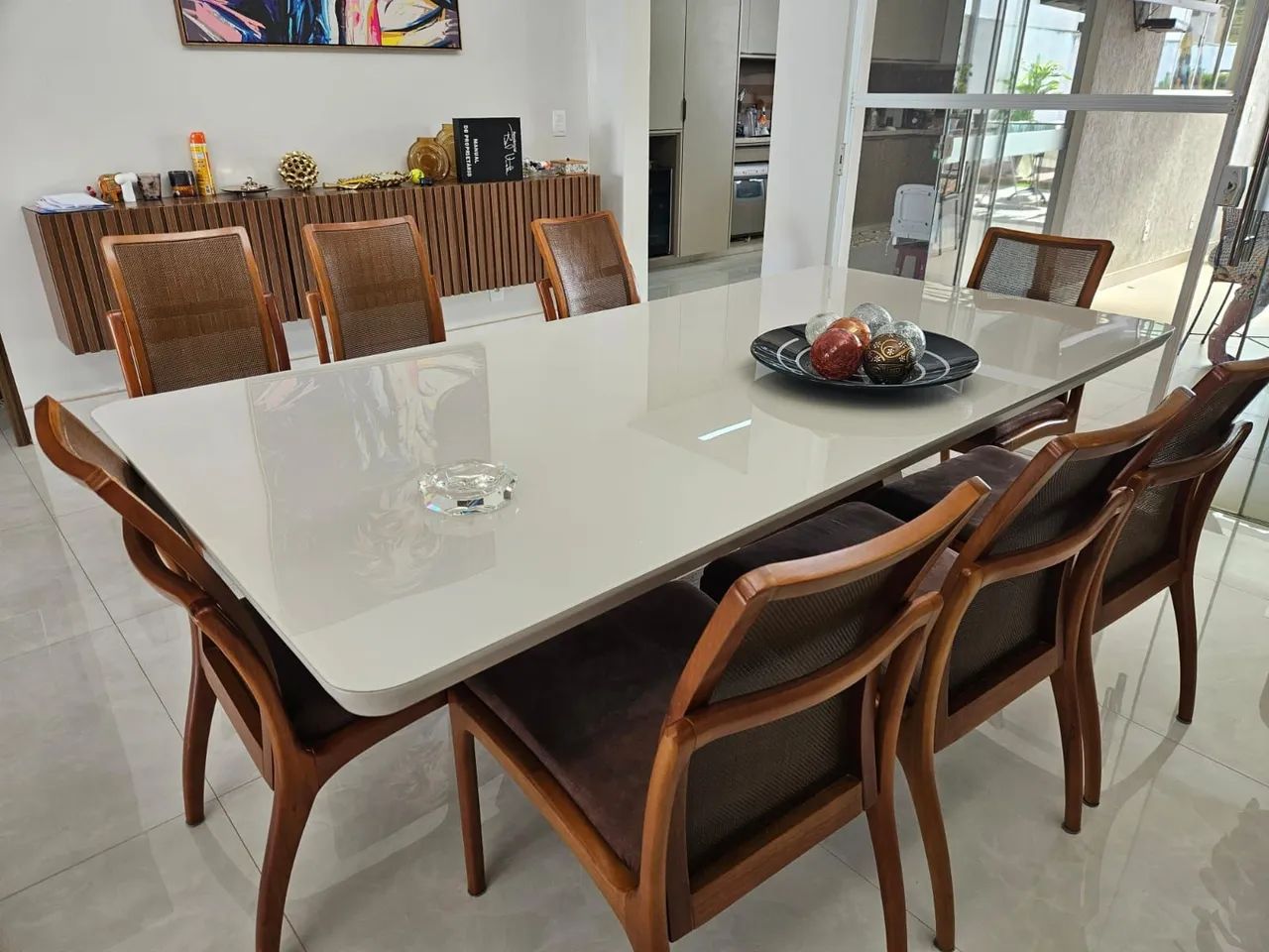 Mesa de Jantar Branca Moderna - Foto 2