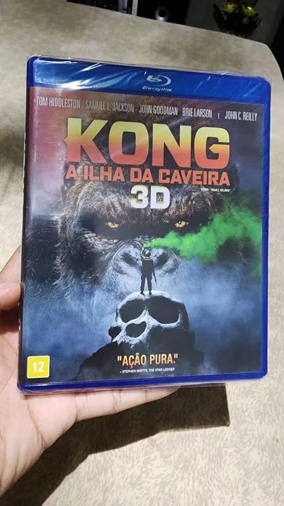 Blu-ray 3D + 2D Kong A Ilha Da Caveira Lacrado