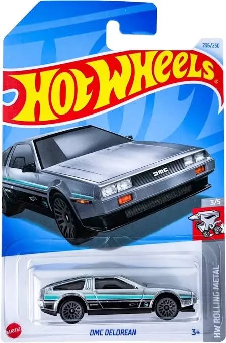 Carrinho Hot Wheels Treasure Hunt T-Hunt DMC Delorean