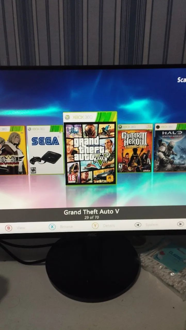 Xbox 360 destravado com 2 controles, Kinect e 70 jogos  - Foto 5