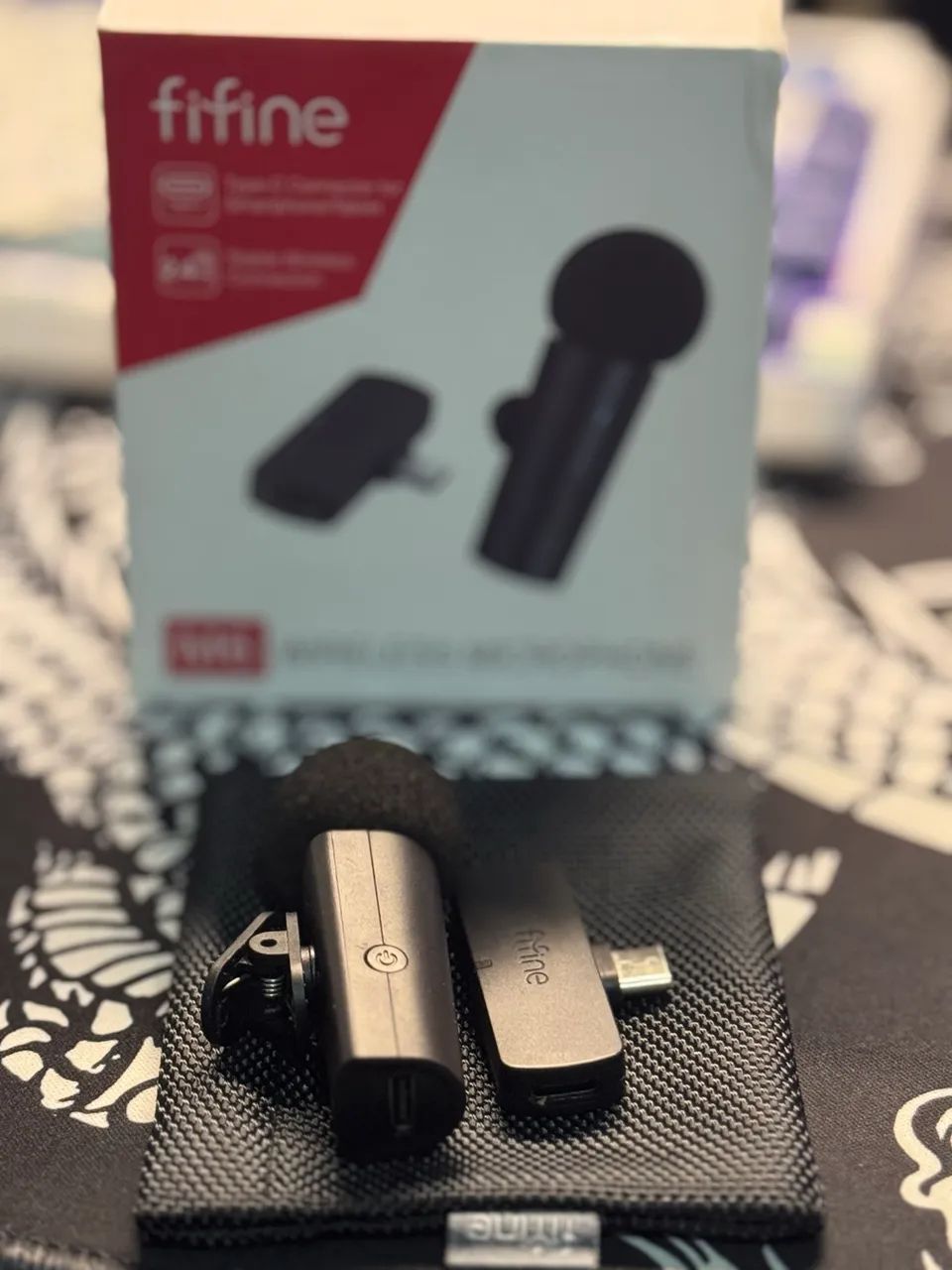 Microfone Lapela Sem fio Fifine M6 lacrado  - Foto 4