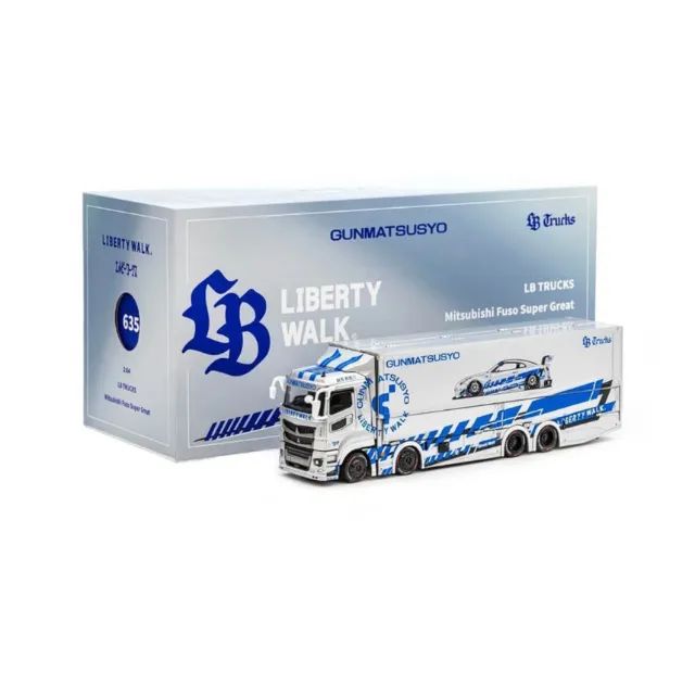 Liberty Walk LB-TRUCKS 三菱ふそう ミニカー GCD Liberty Walk LB Trucks - Mitsubishi Fuso Super Great