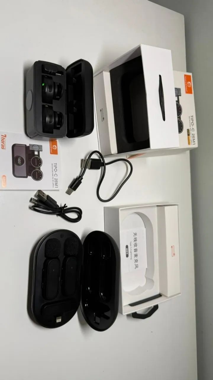 2 microfones Lapela tipo C seminovos.   - Foto 3
