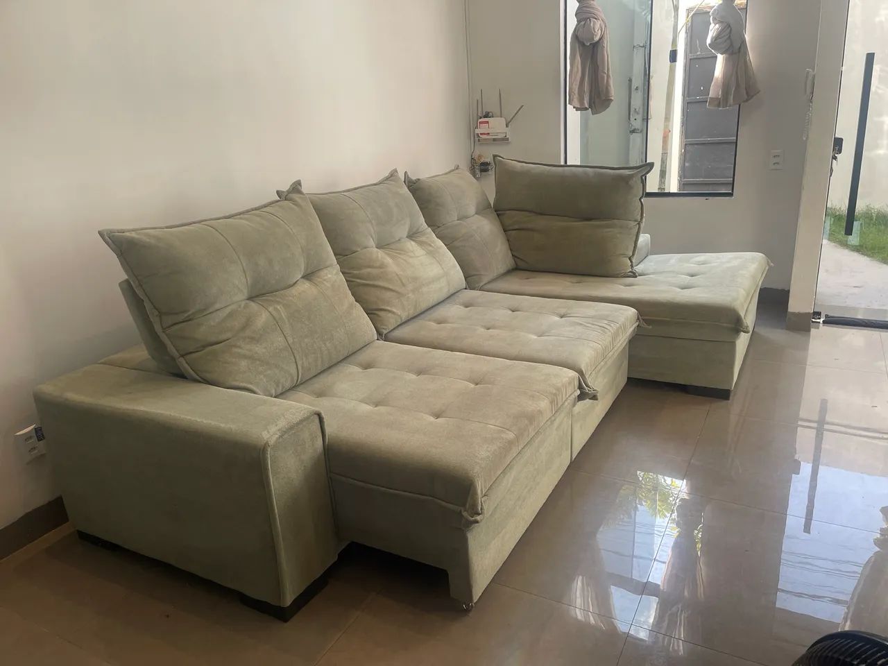 Vendo sofá retratil marca Olpe linho  - Foto 5