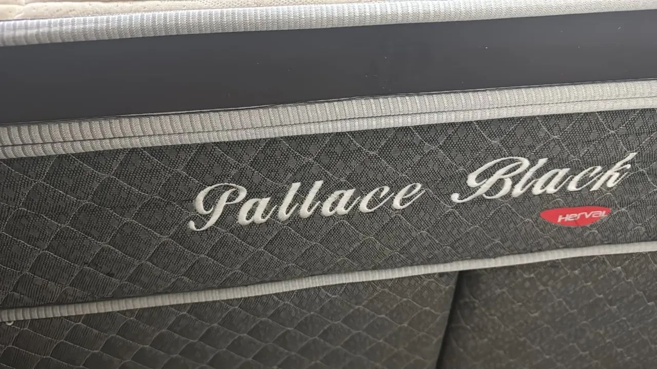 CAMA PALLACE BLACK HERVAL + BOX BIPARTIDO - Foto 5