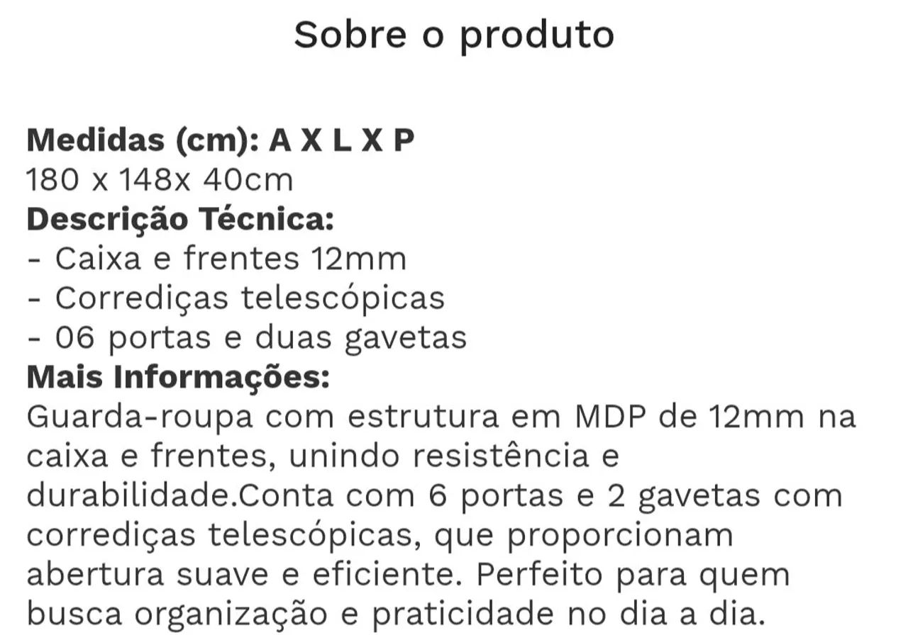 Guarda roupa em excelente estado - Foto 2