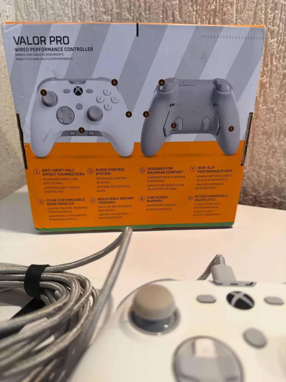 Controle SCUF Valor Pro Xbox PC Com Fio Hall Effect Branco - Foto 3