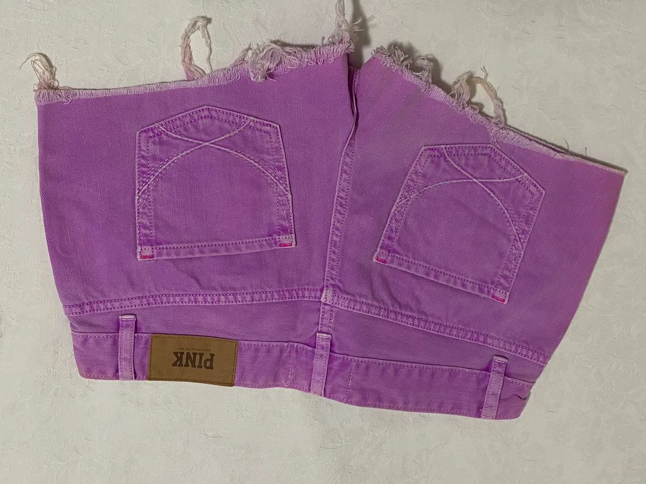 Shorts pink vitória?s secret roxo - Foto 3