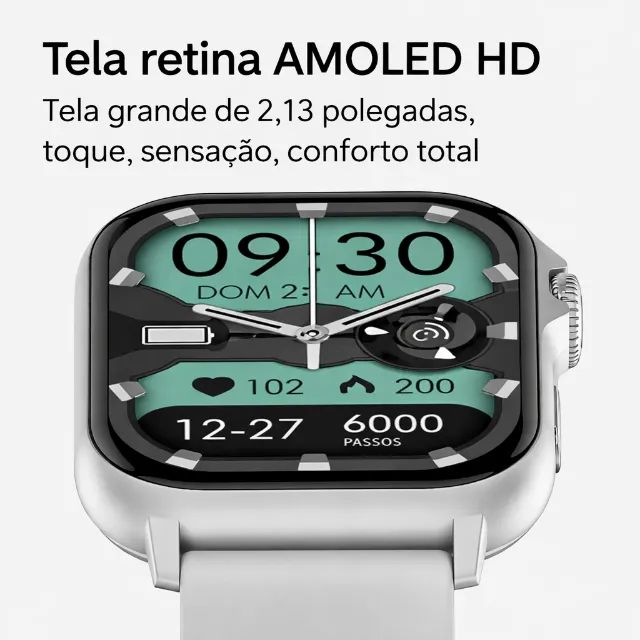 Smartwatch Bateria Longa Duração Corrida Strava Ios Android  Tela Amoled Peje Gps  - Foto 4