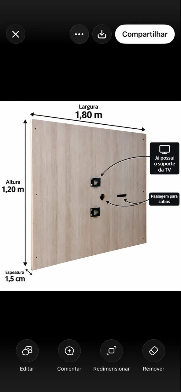 Painel para televisão 