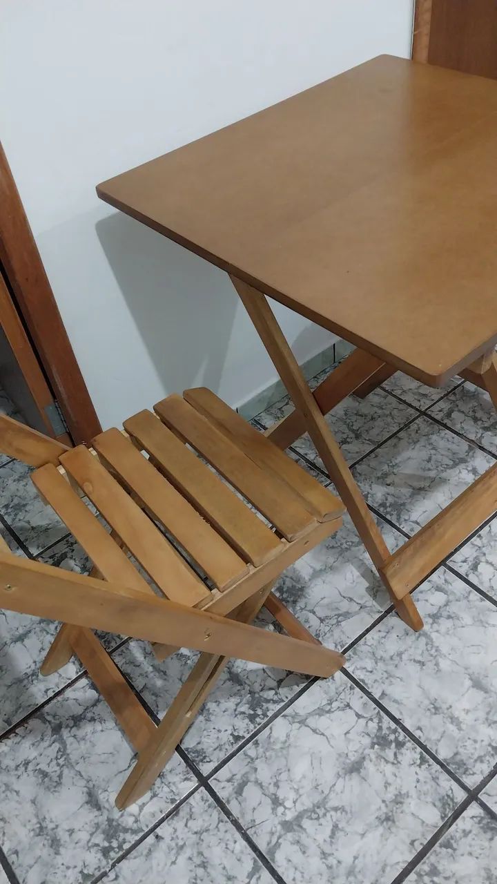 Mesa com 2 cadeiras dobráveis  - Foto 3