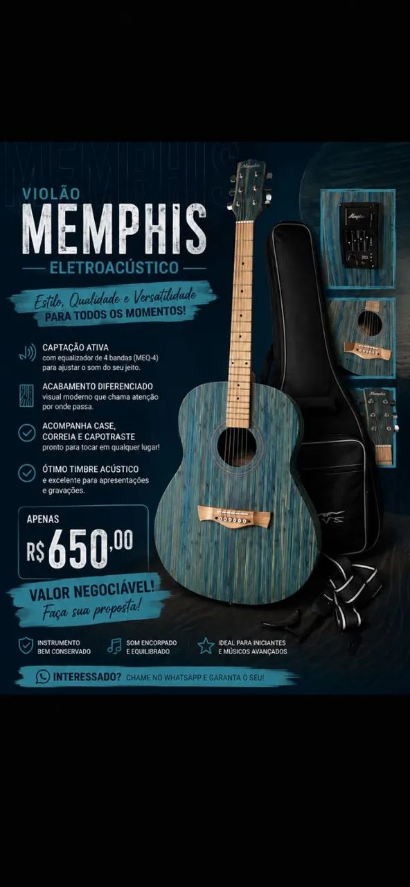VIOLÃO MEMPHIS  - Foto 2