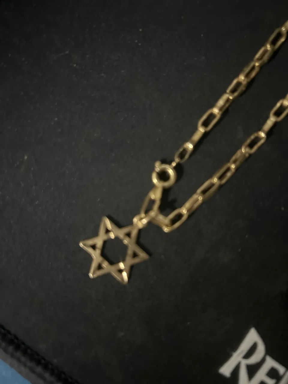 Corrente de ouro 9.10 g com pingente estrela de Davi  - Foto 3