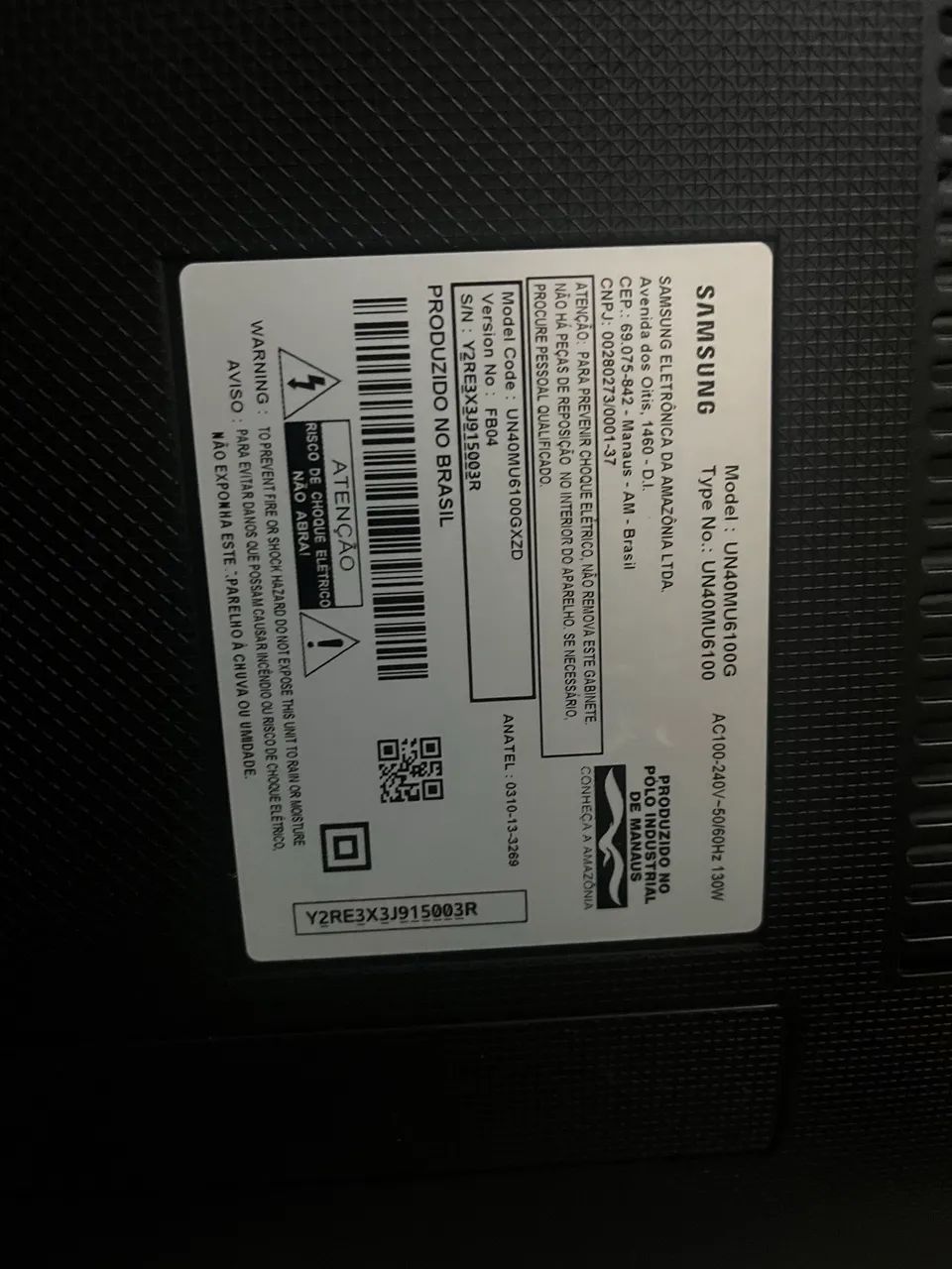 Tv Samsung 43 polegadas, tela está quebrada somente para retirada de peças !  - Foto 3