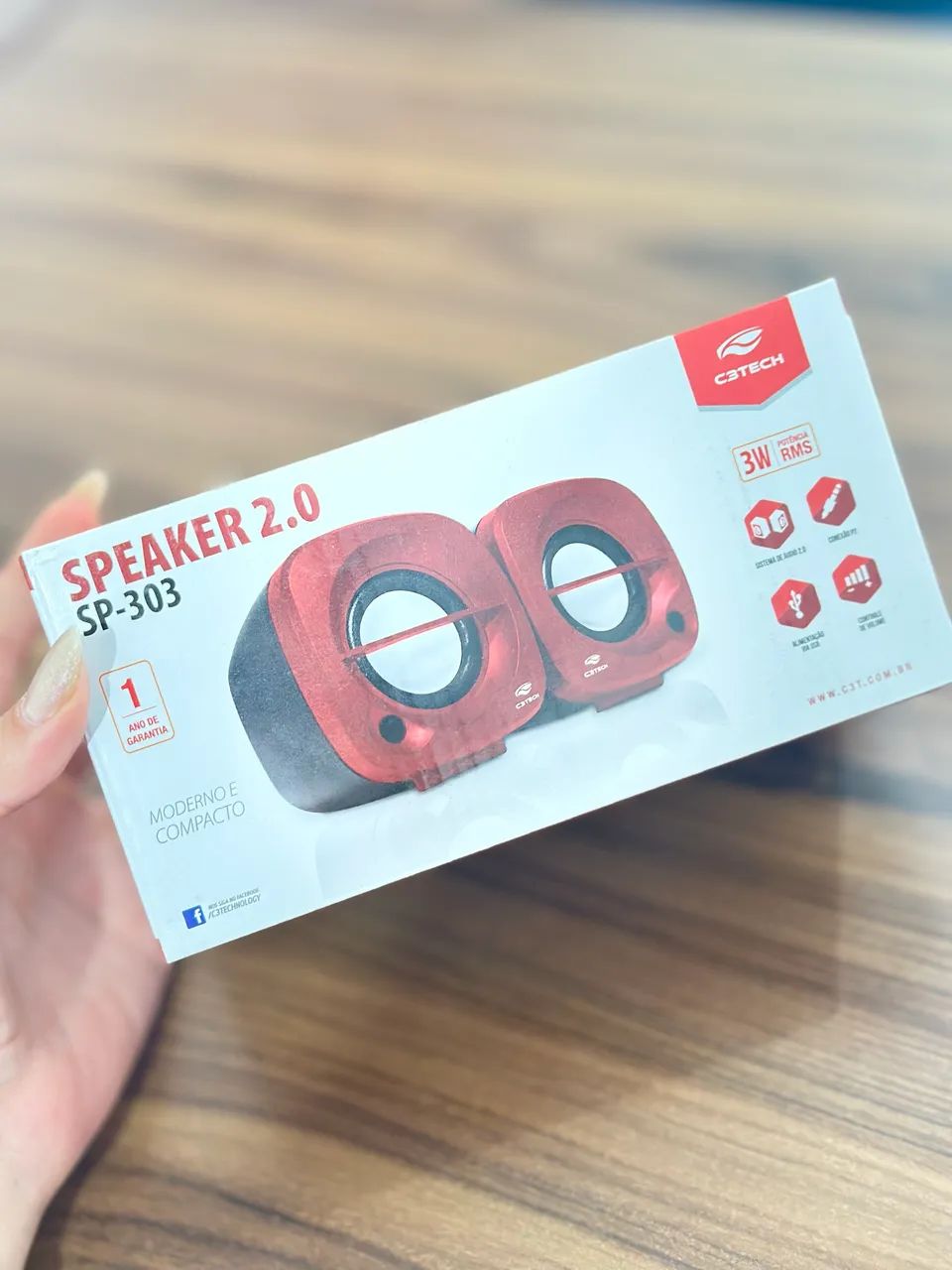 CAIXA DE SOM SPEAKER 2.0 3w SP-303RD C3T