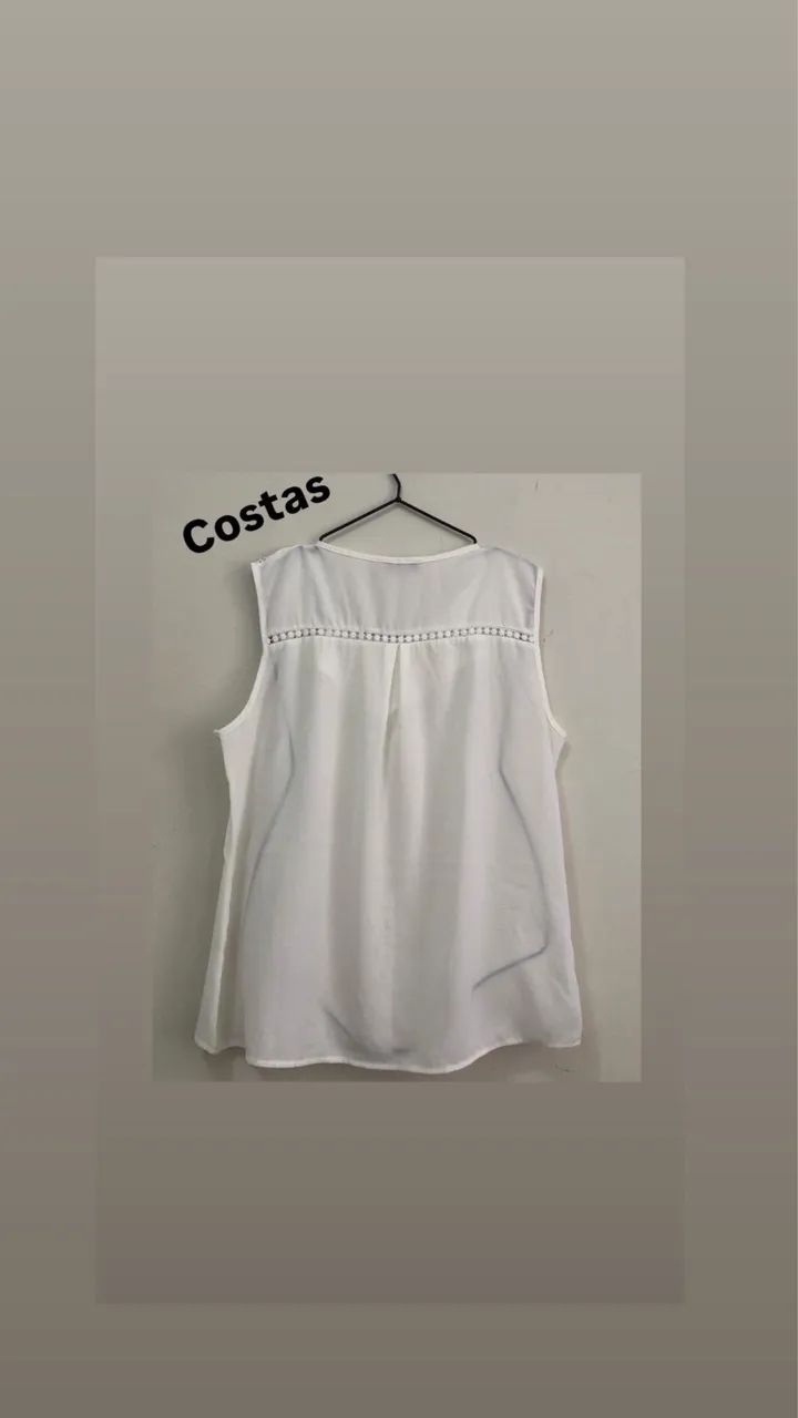 Blusa tamanho GG cor branca - Foto 2
