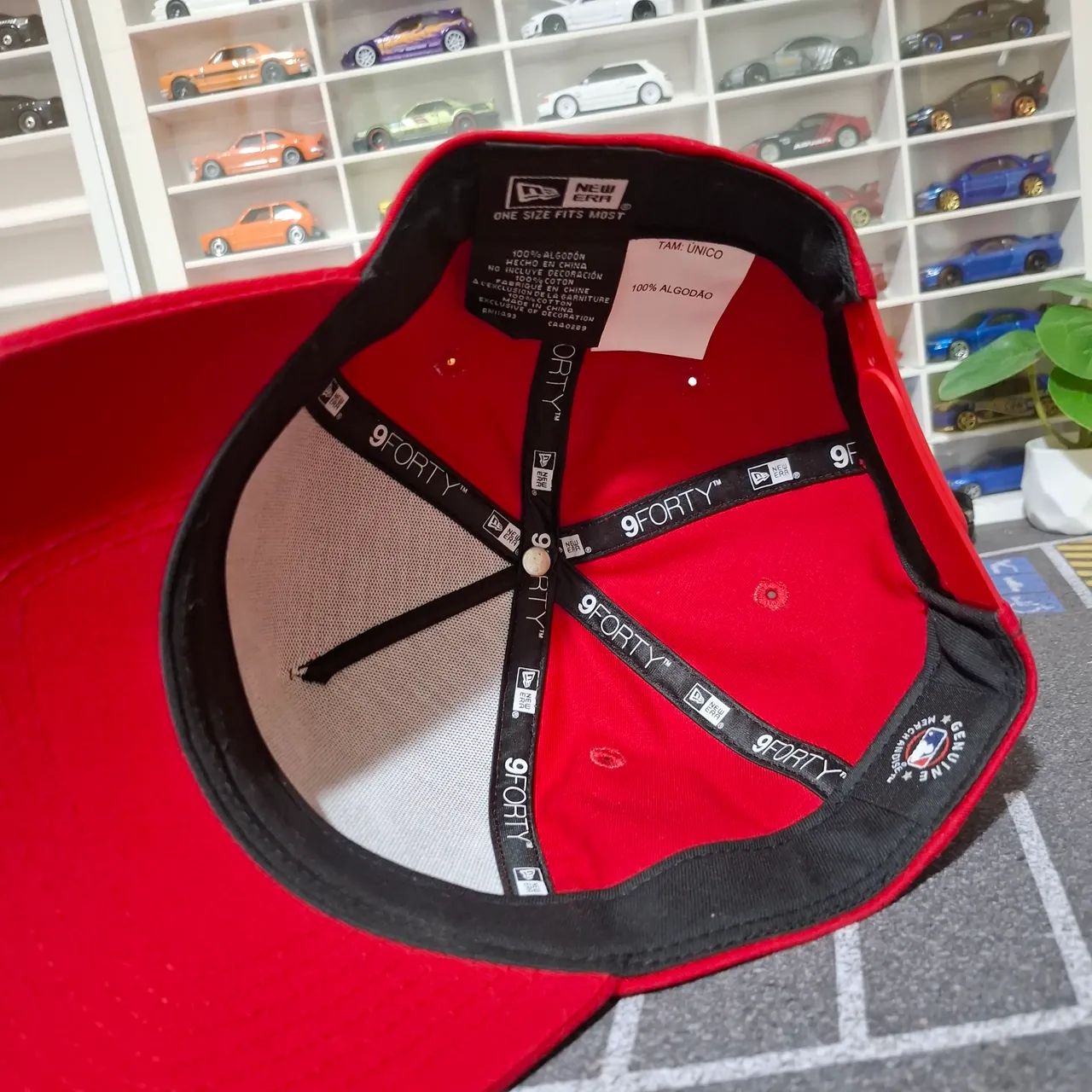 Boné New Era 9FORTY A-FRAME SNAPBACK New York Yankees Vermelho e Branco - Foto 4