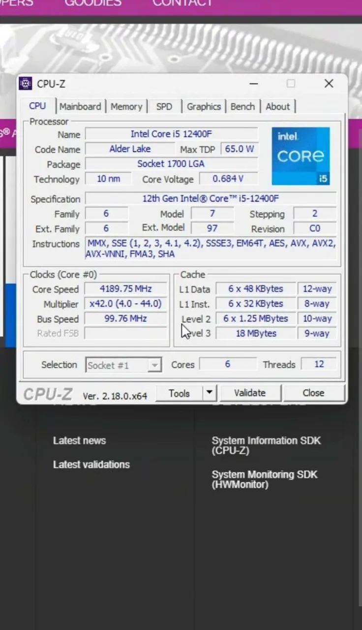 Processador Core i5 12400f sem cooler nem caixa - Peças de