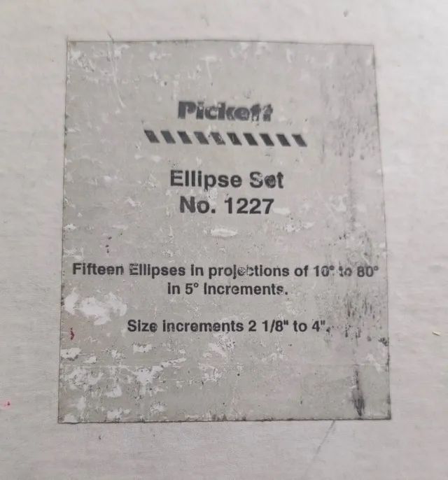Conjunto de gabaritos de elipses Pickett No. 1227 - Foto 2