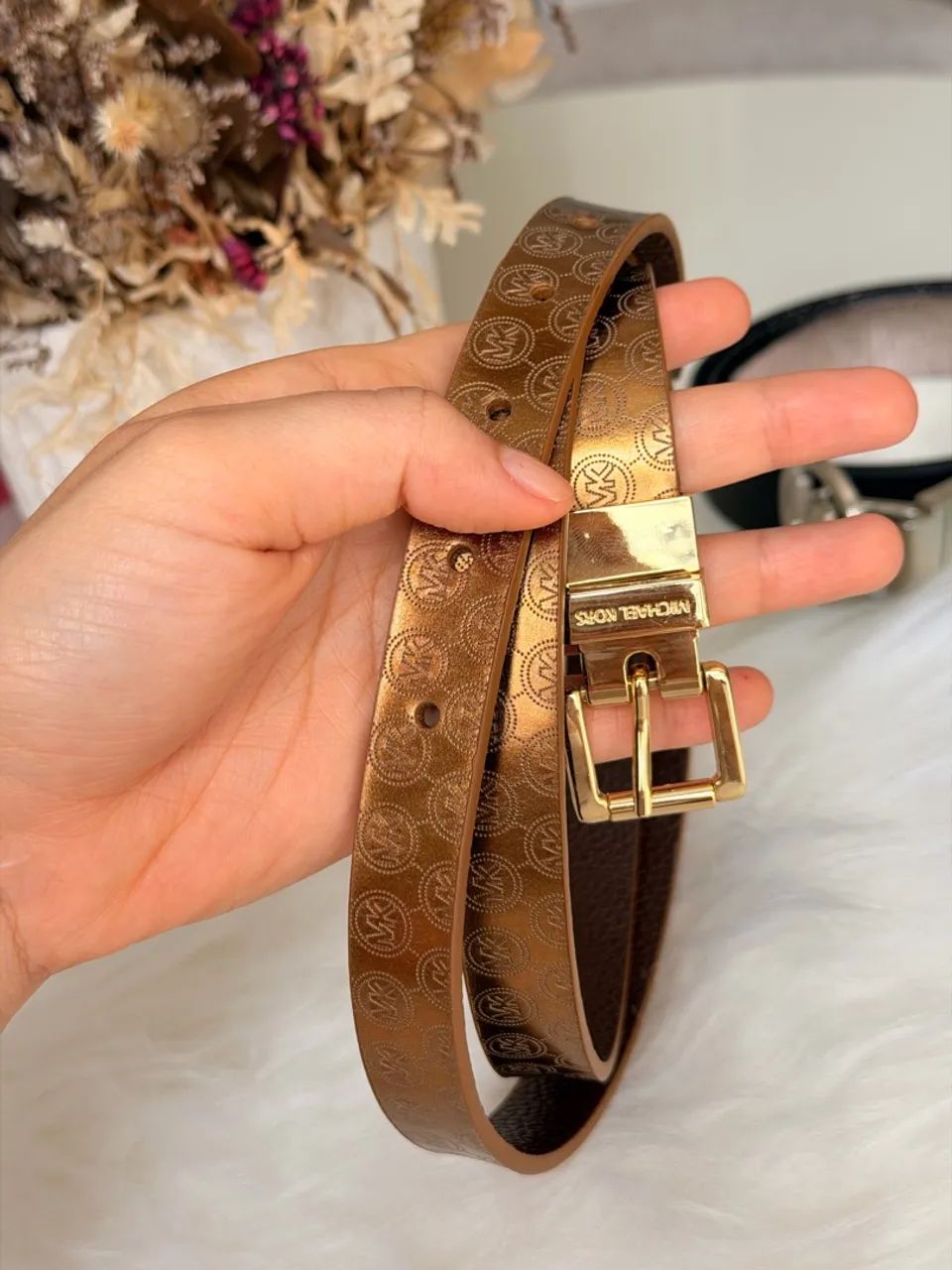 Cinto Michael Kors Dourado