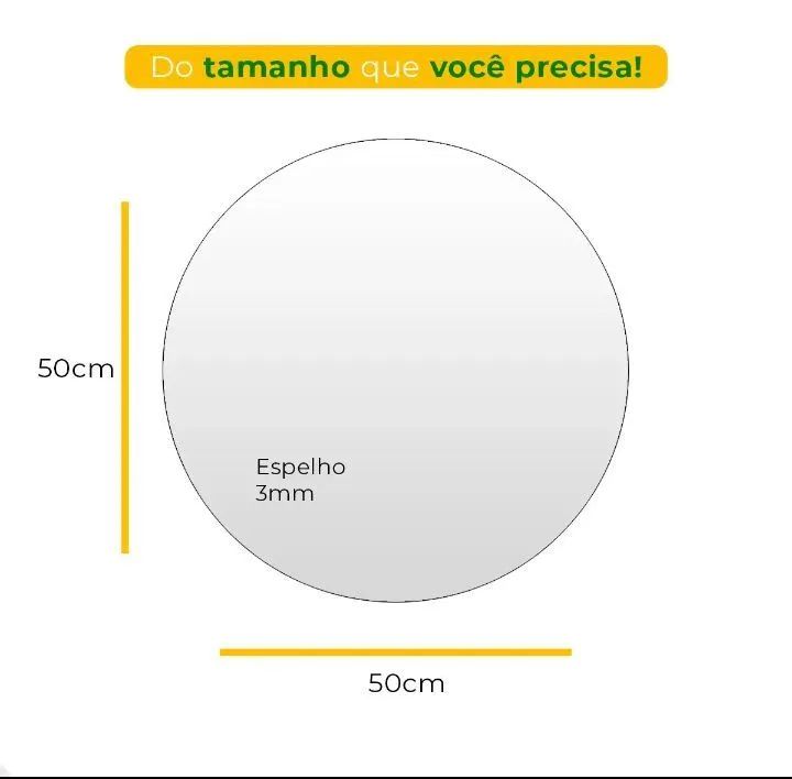 Espelho Redondo 50cm C/Led quente pra parede  - Foto 4