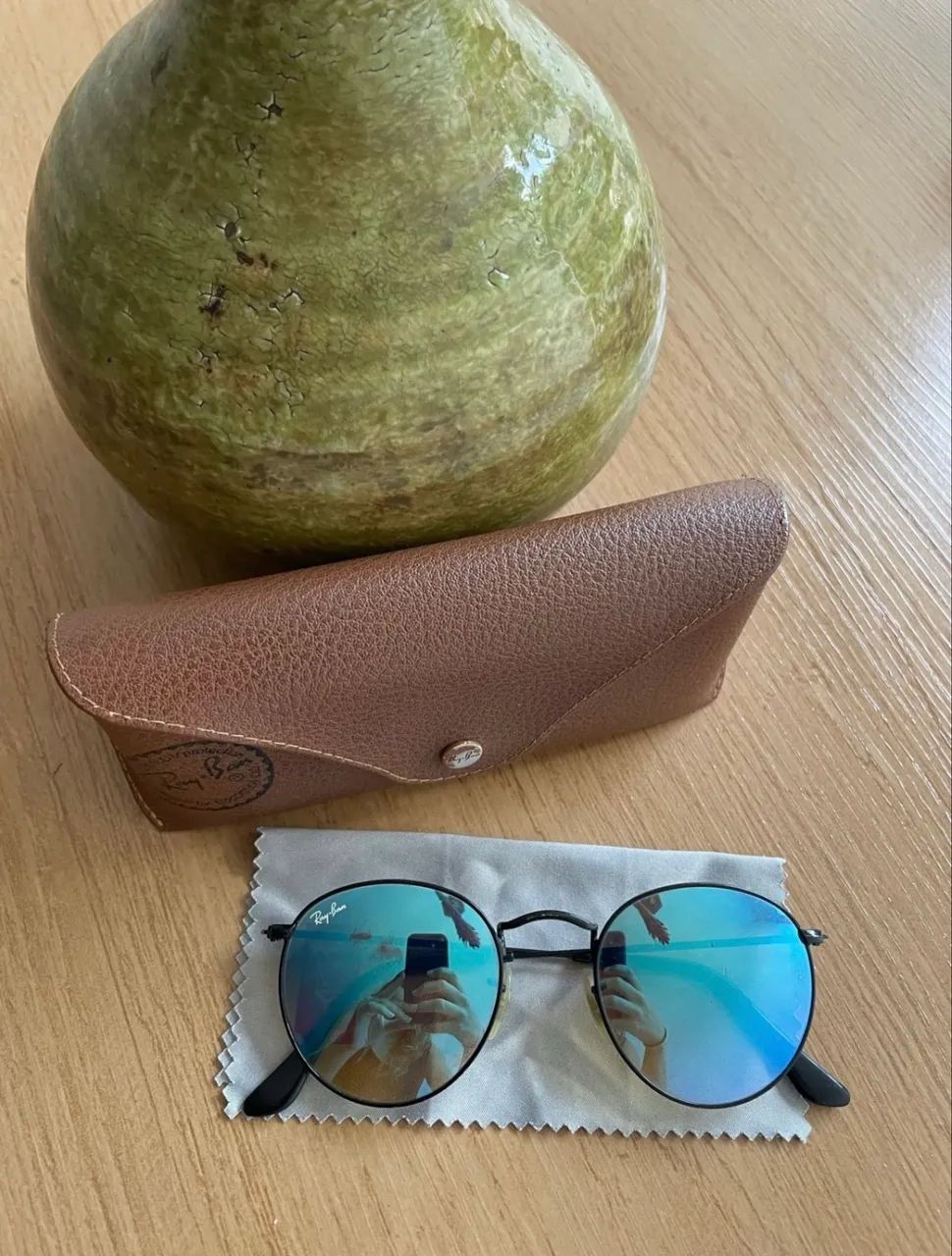 óculos de sol rayban round metal - Foto 4