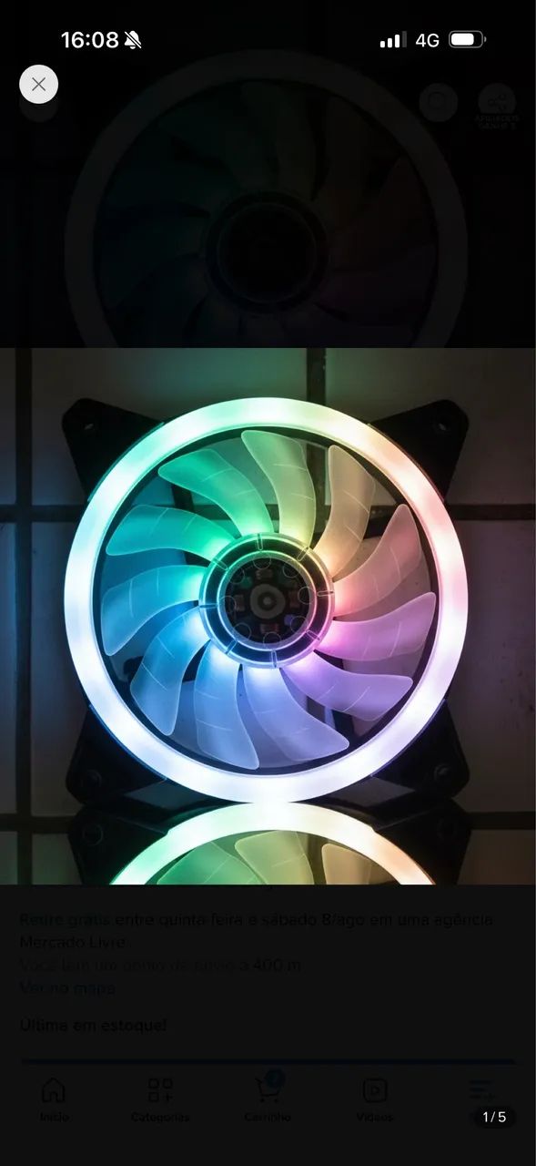 Kit 4 Fans RGB 120mm para Gabinete - Funcionando Perfeitamente