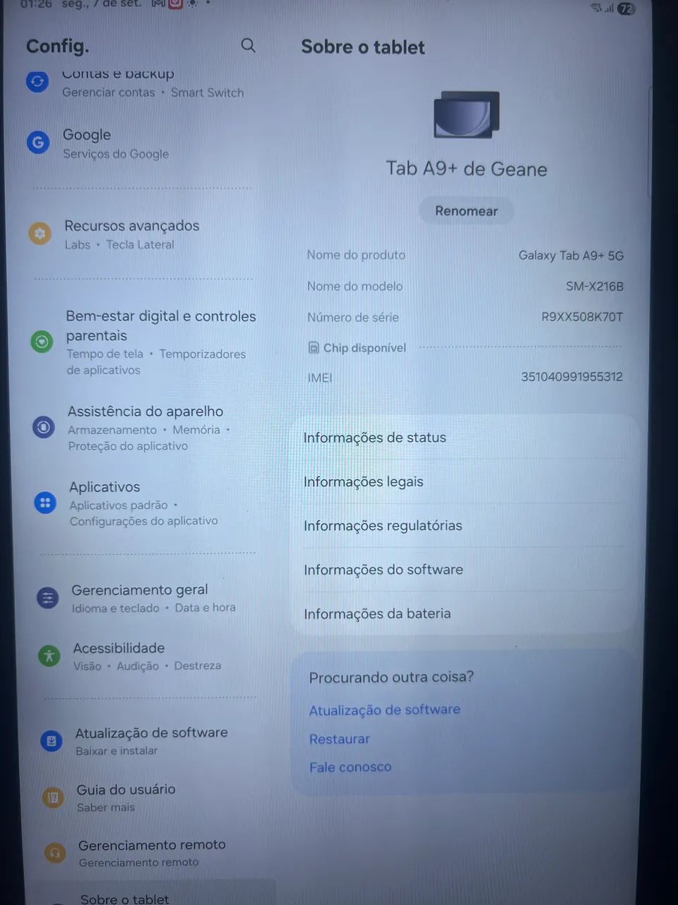 Tab A9+ 5G c/caixa  - Foto 3