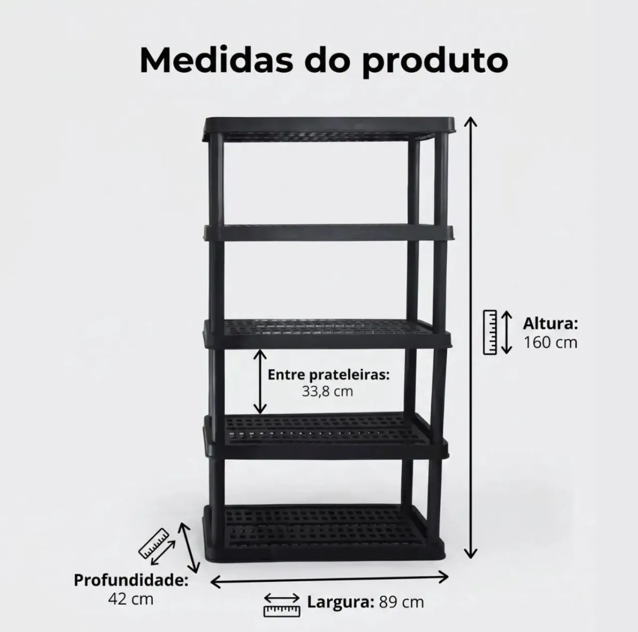 Prateleira 5 andares. Aguenta 250kg - Foto 2