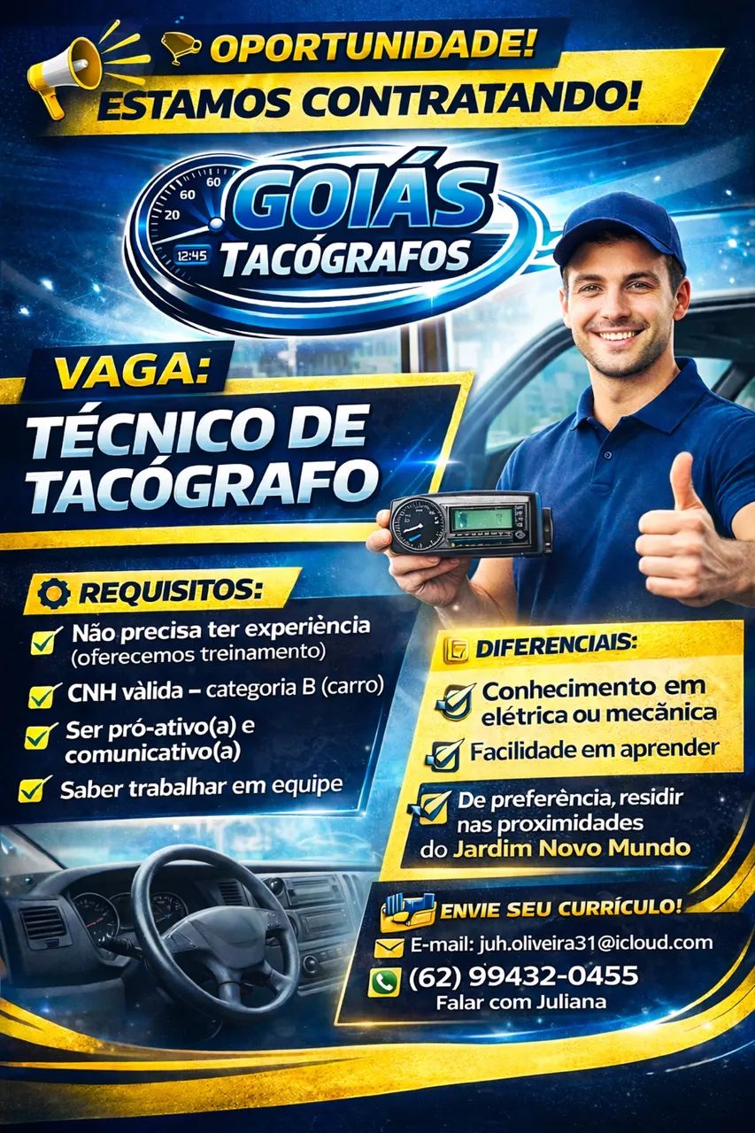 VAGA PARA TÉCNICO DE TACÓGRAFOS 