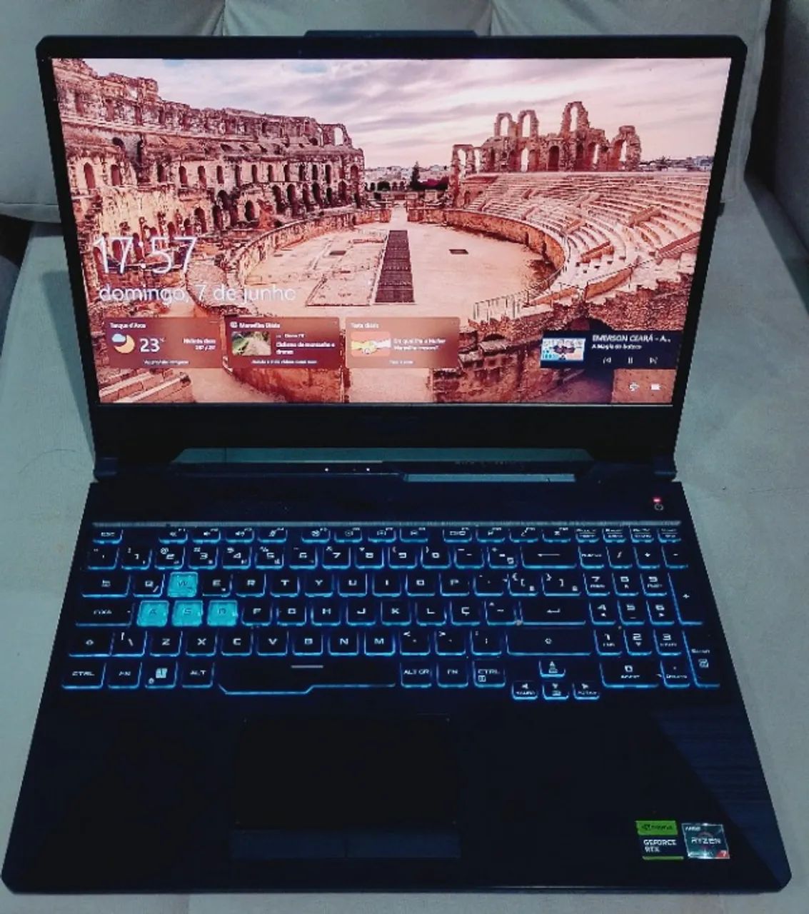 Notebook Tuf processador AMD Ryzen 7, ram 32 gb DDR5 SSD 512gb placa de vídeo RTX de 4 gb - Foto 2