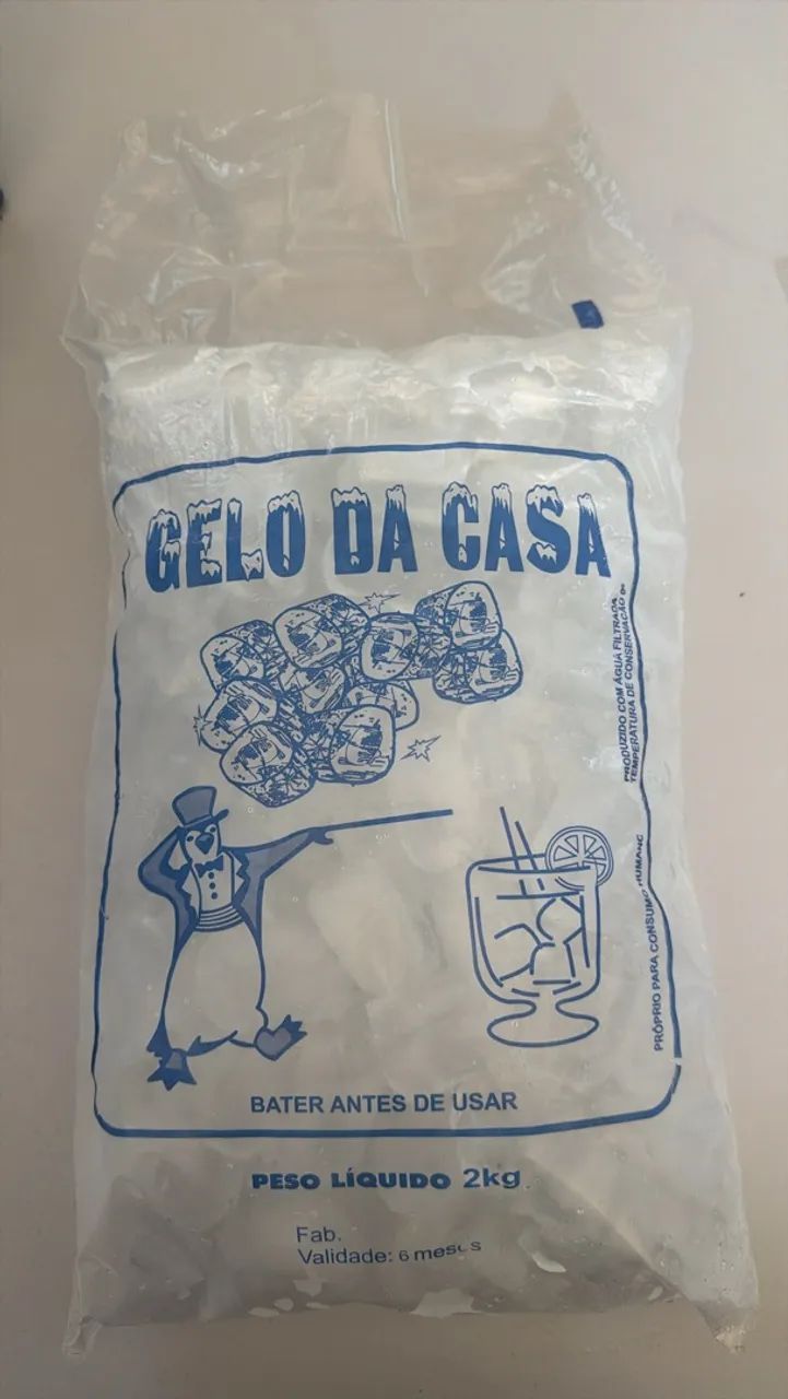 Gelo em Cubo 2kg e 5kg