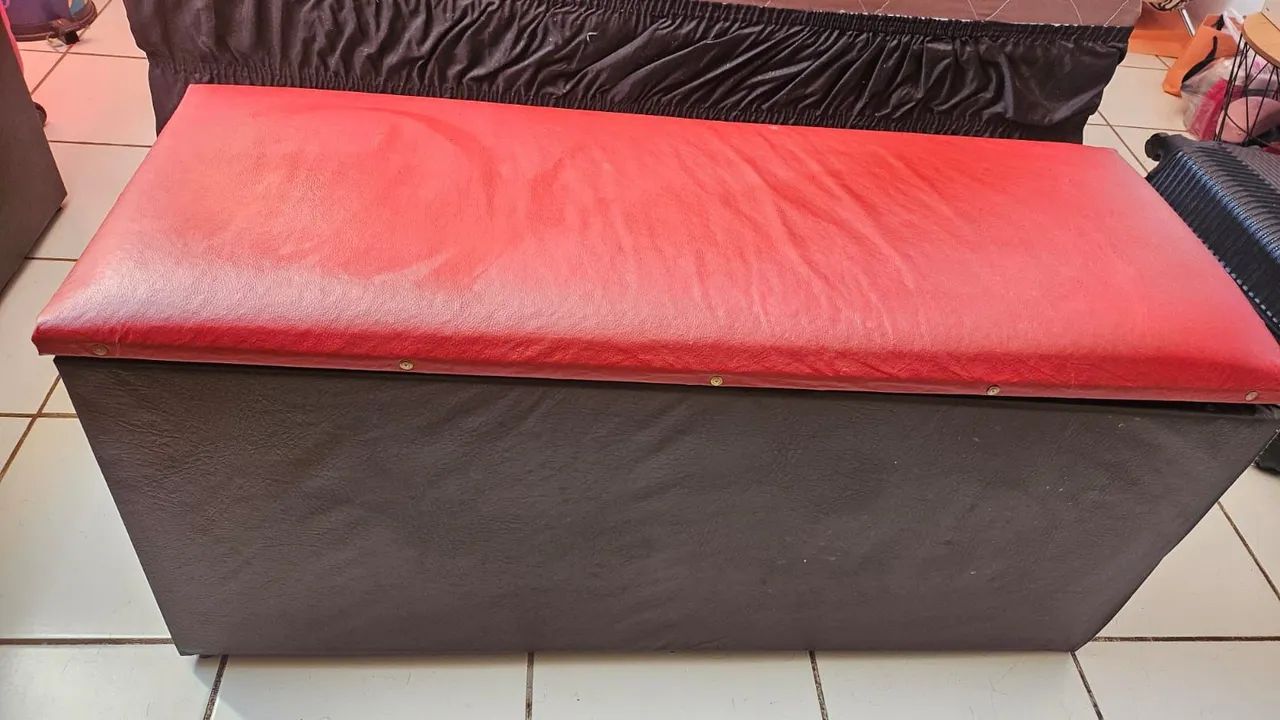 Puff baú vermelho - Foto 2