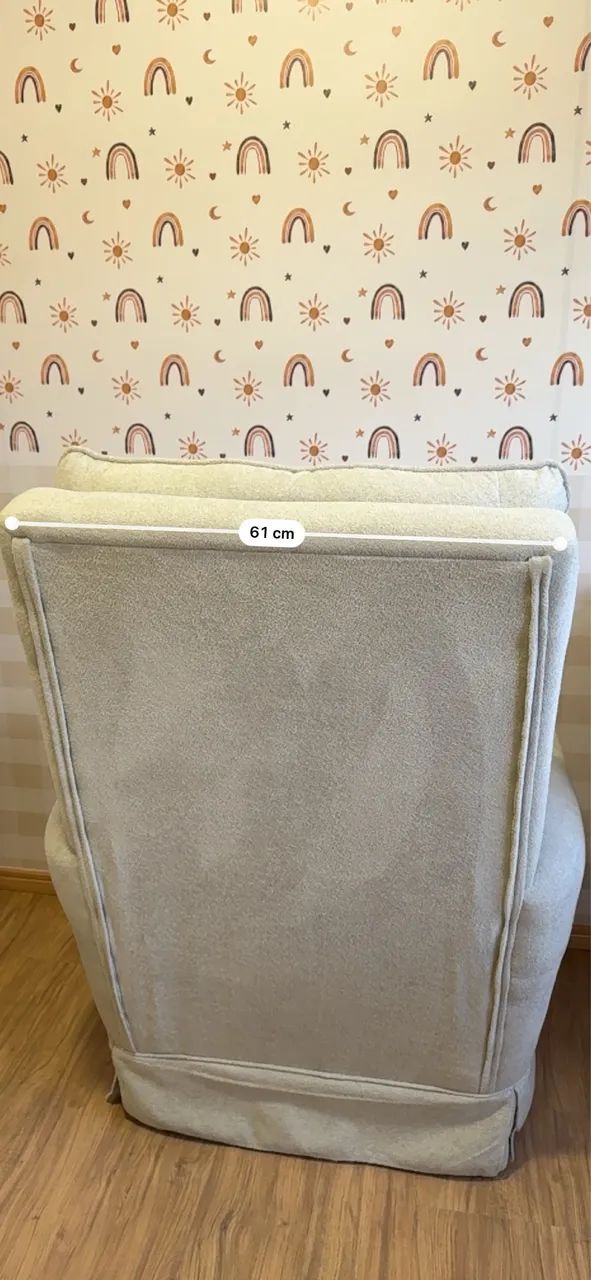 Poltrona de amamentação com balanço e puff  - Foto 5