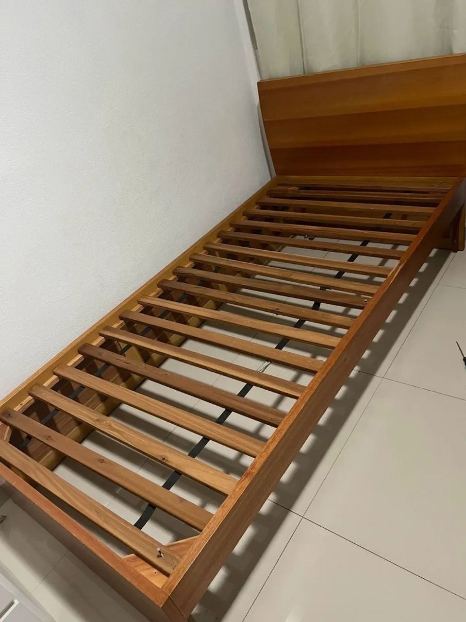 Cama solteiro auxiliar mdf carvalho - Foto 3