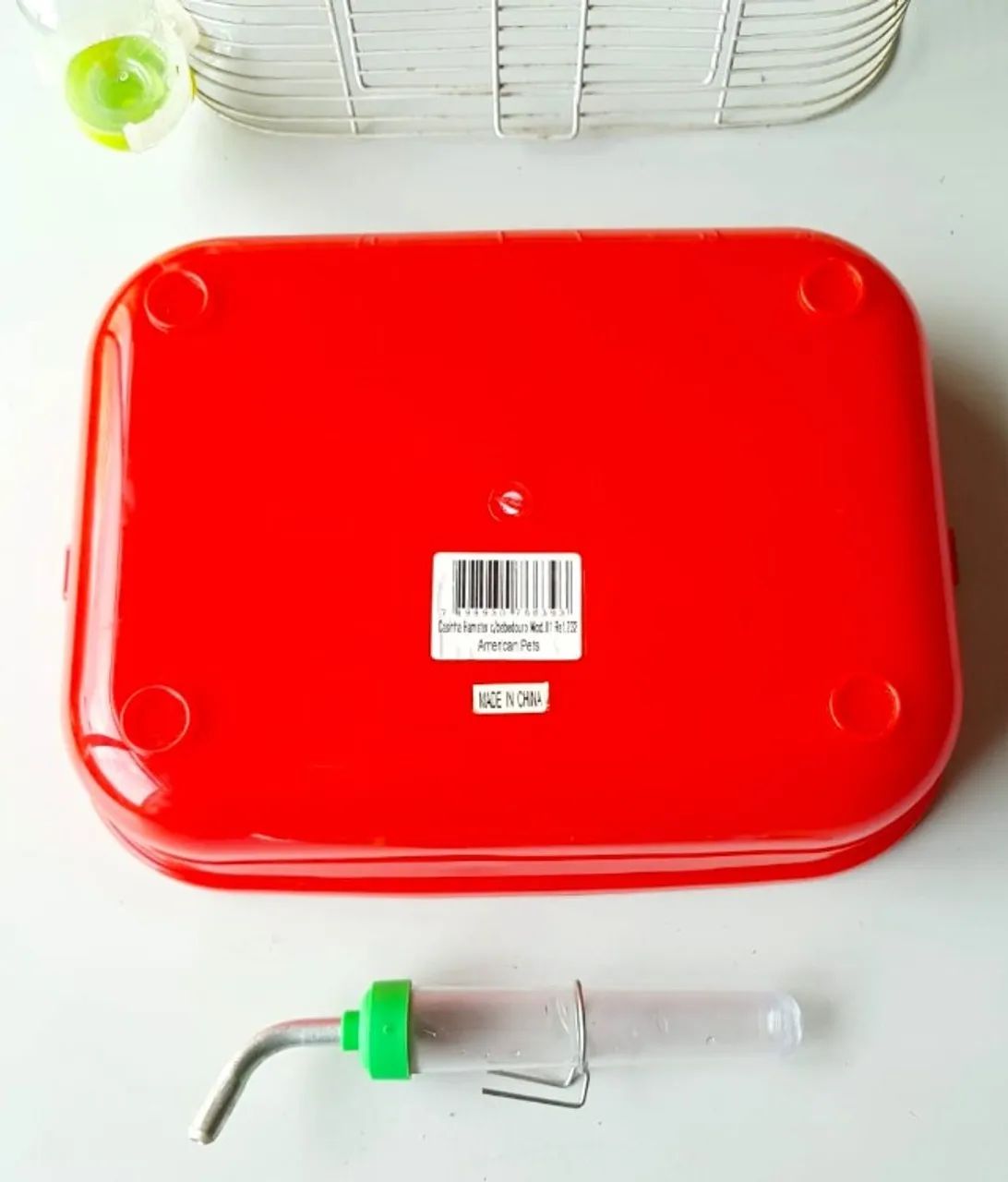 Gaiola para Hamster (Vermelha - Com Bebedouro) - Usada - Bom Estado de Conservação - Foto 4