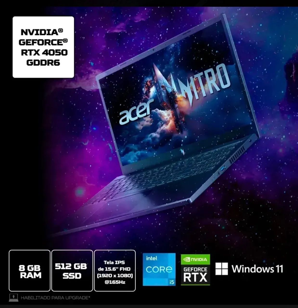 Nootbook Gamer Acer Nitro V15 - Foto 5