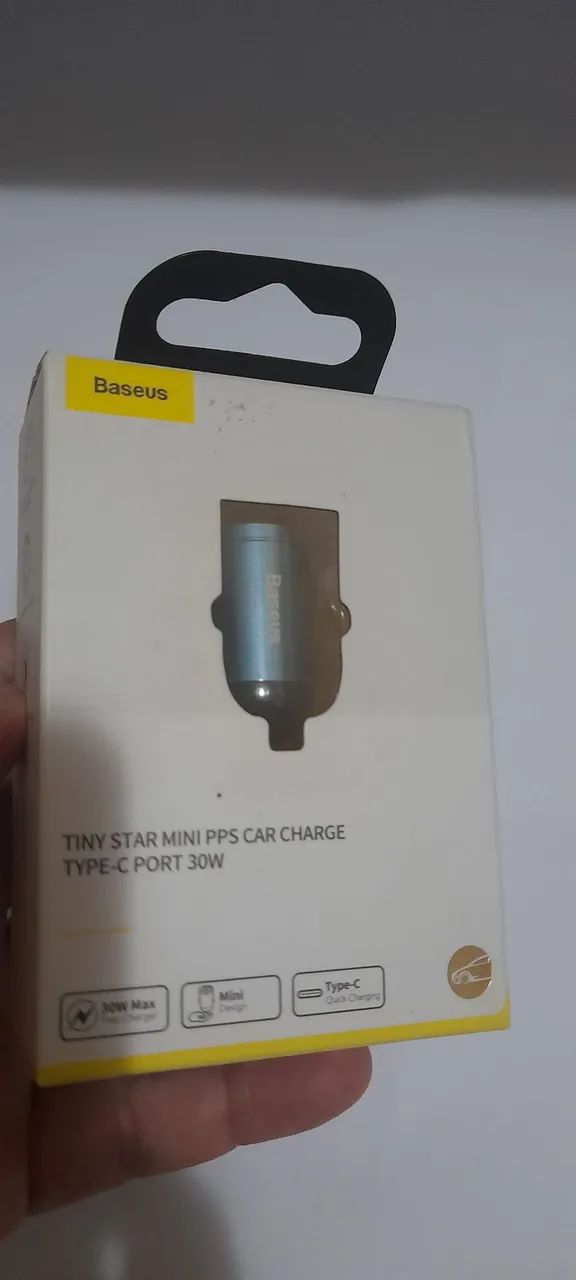 Carregador Veicular turbo 30w tipo c Baseus