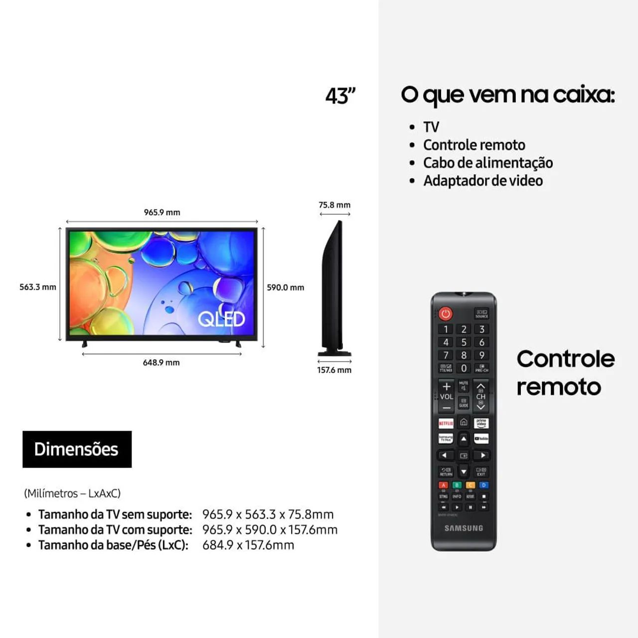 Tv Samsung 43 polegadas QlED - Foto 5