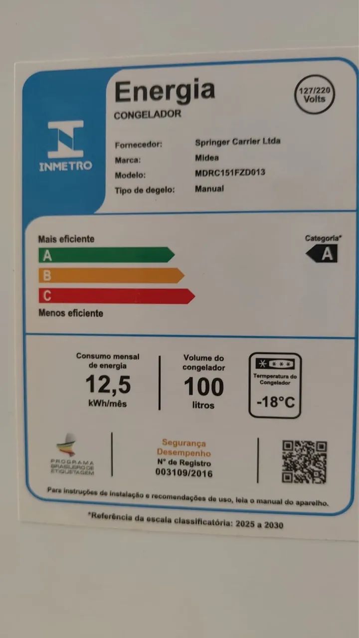VENDO FREEZER 100L MIDEA INVERTER  - Foto 2