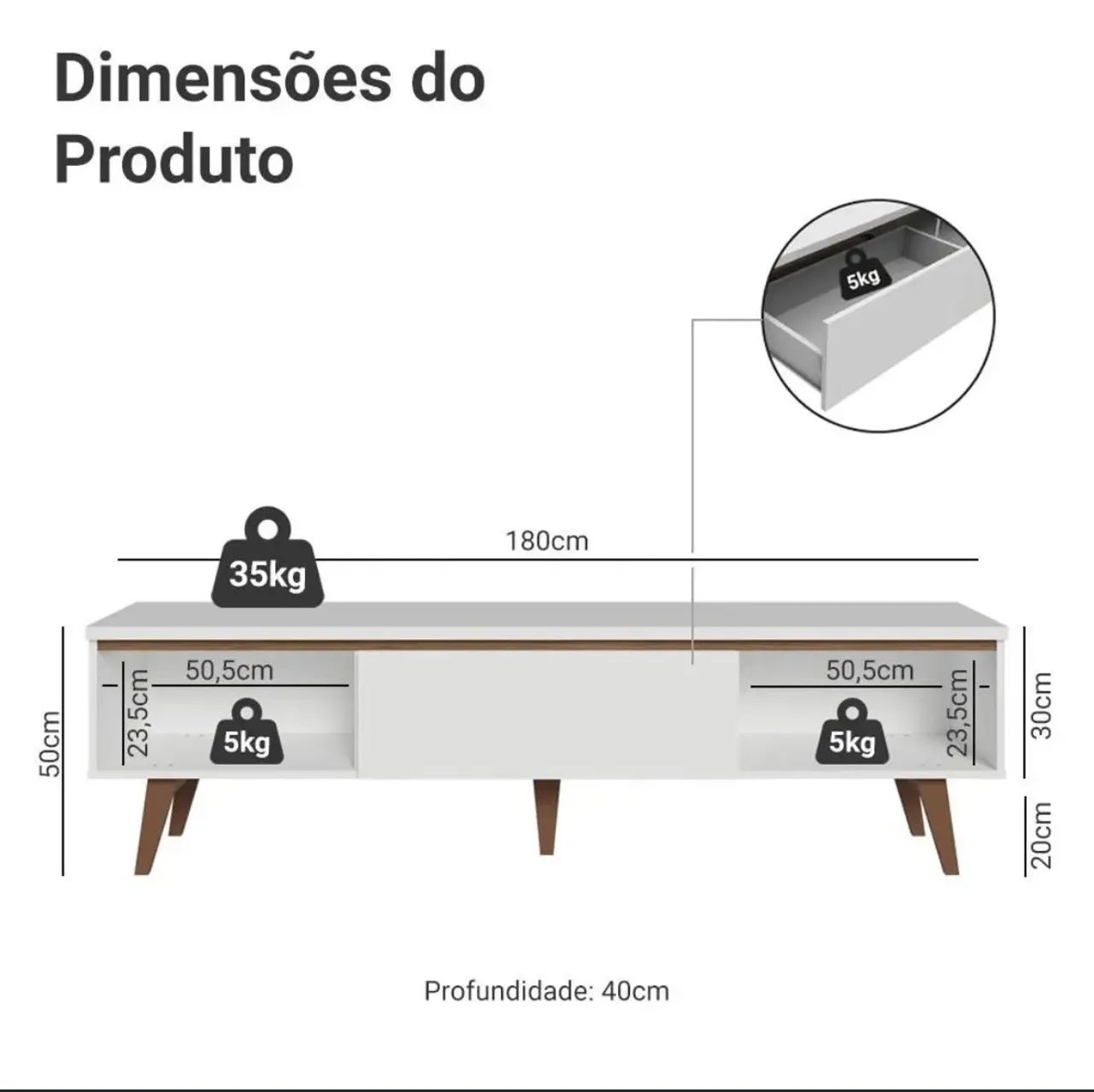 Rack para Tv até 75 polegadas Madesa - Foto 2