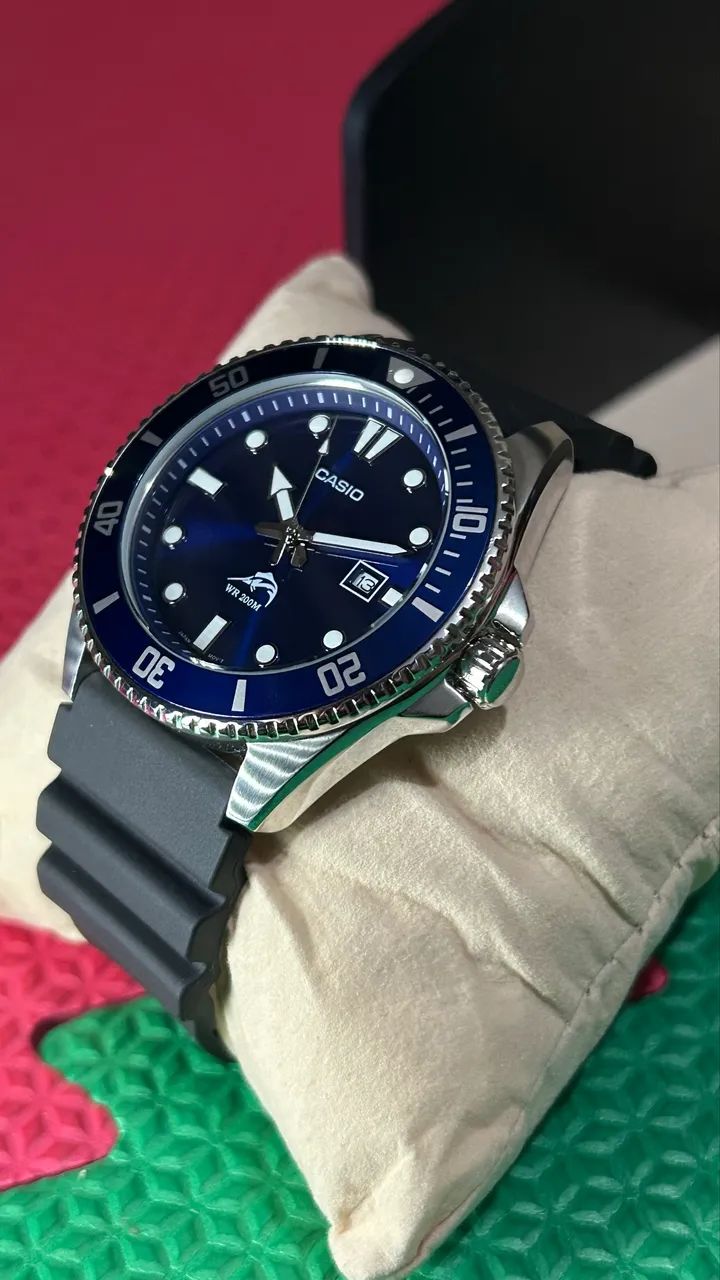 Relógio Casio Duro Marlin Blue Raro - Foto 2