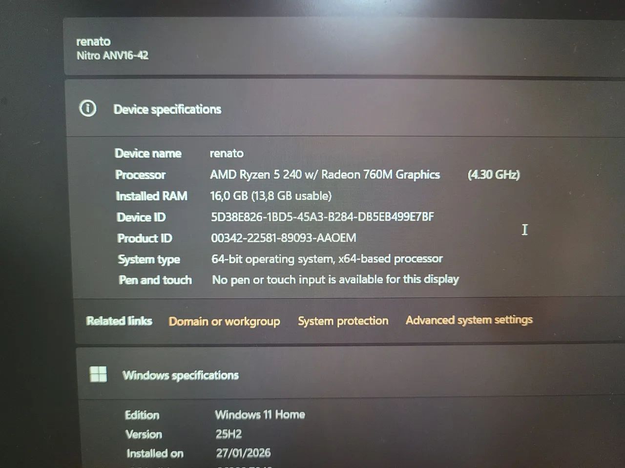 Vendo ou troco notebook acer nitro v16 - Foto 4