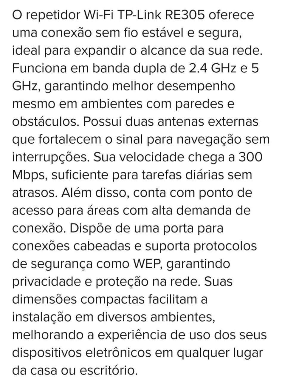 Repetidor de sinal Wi-Fi RE 305 - Foto 4