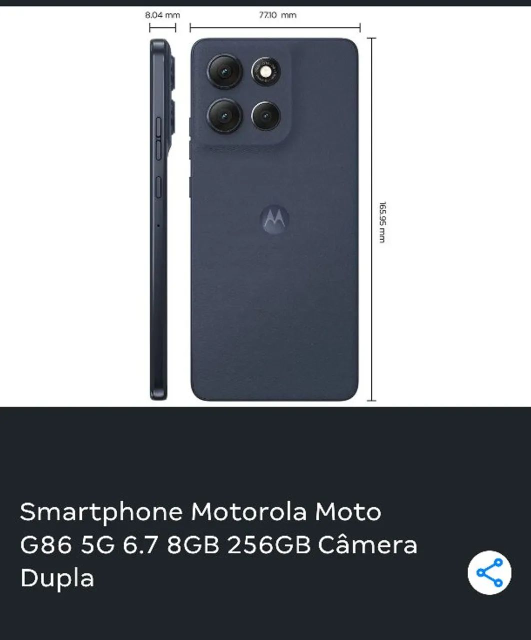 Celular moto G86 G86 5G novo