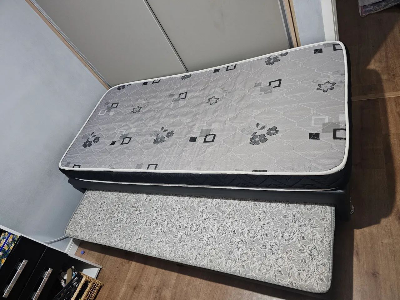 Cama box solteiro com colchão e cama auxiliar  - Foto 2