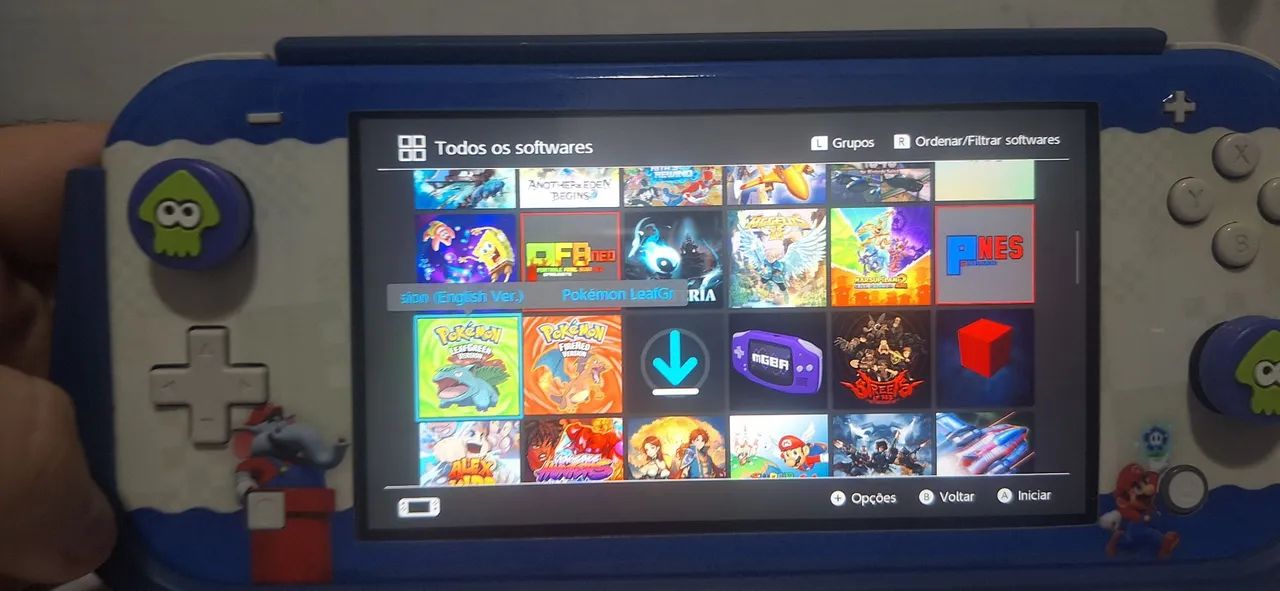 Troco tbem em jogos de NS1 Nintendo switch lite desbloqueado com 512gb - Foto 2