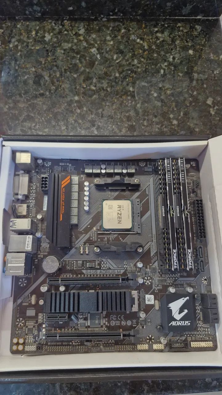 Kit Ryzen 5 5600x + 32gb DDR4 + B450M AORUS - Processadores
